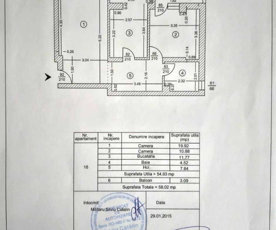 Apartament de Vanzare  – 2 camere – 59 mp utili – POPESTI LEORDENI