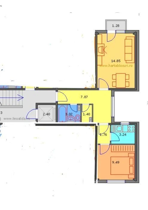 Apartament de Vanzare – 46 MP – bd. Constantin Brancoveanu