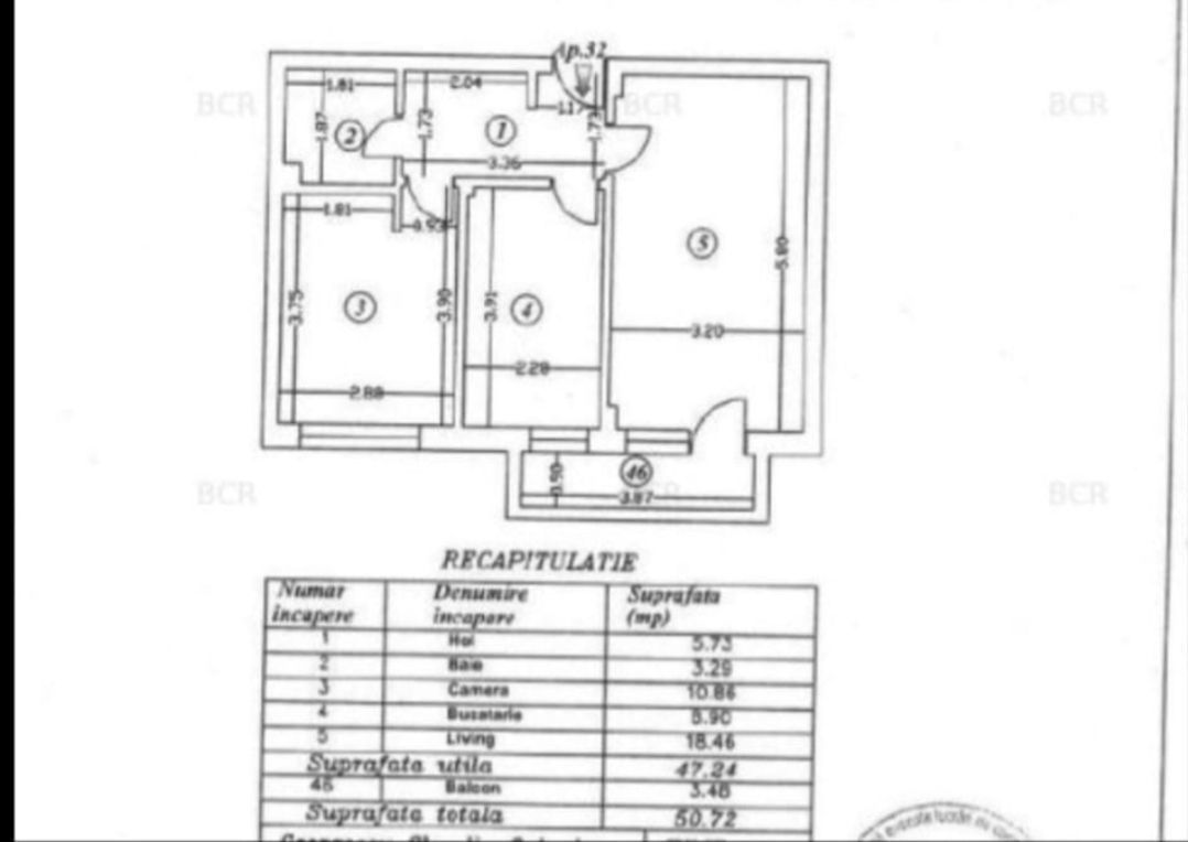 Apartament 2 camere de vânzare – Berceni, zona Aurel Persu – 50 mp