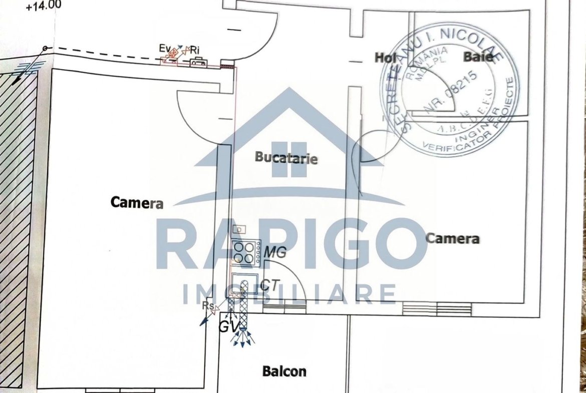 Apartament 2 camere decomandat de vânzare