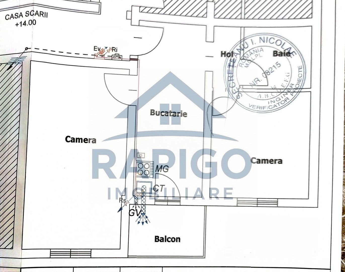 Apartament 2 camere decomandat de vânzare