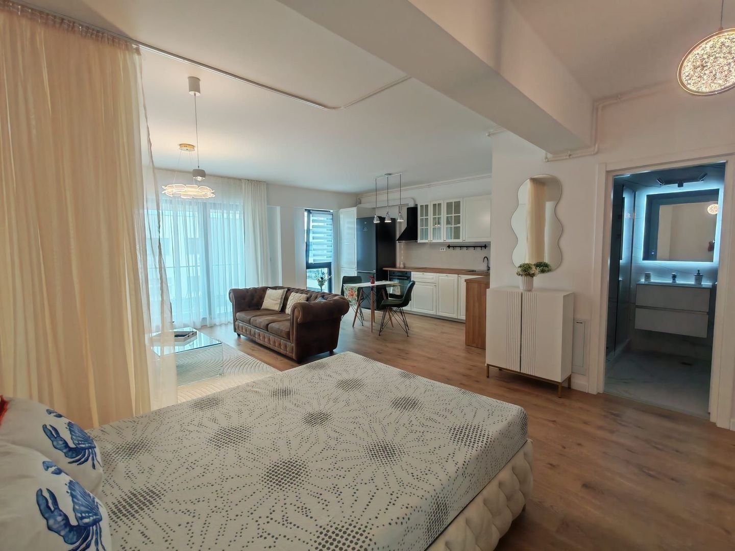 anBn-2231 Pipera studio modern 45 mp mobilat și utilat Complex Ivory