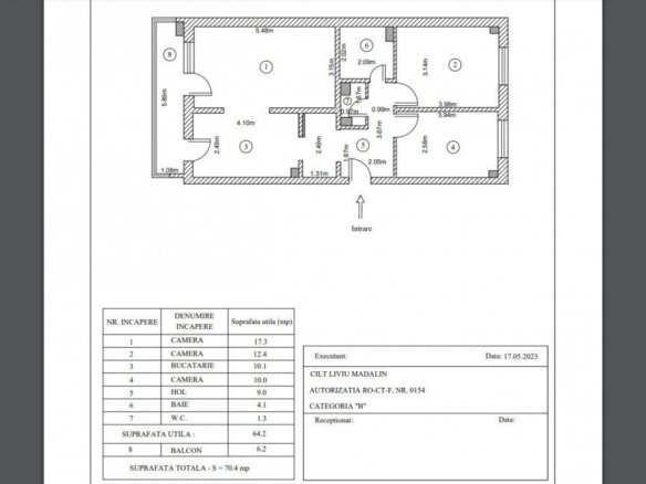 Apartament 3 Camere Decomandat – Confort 1 – Km 4-5, Constanța