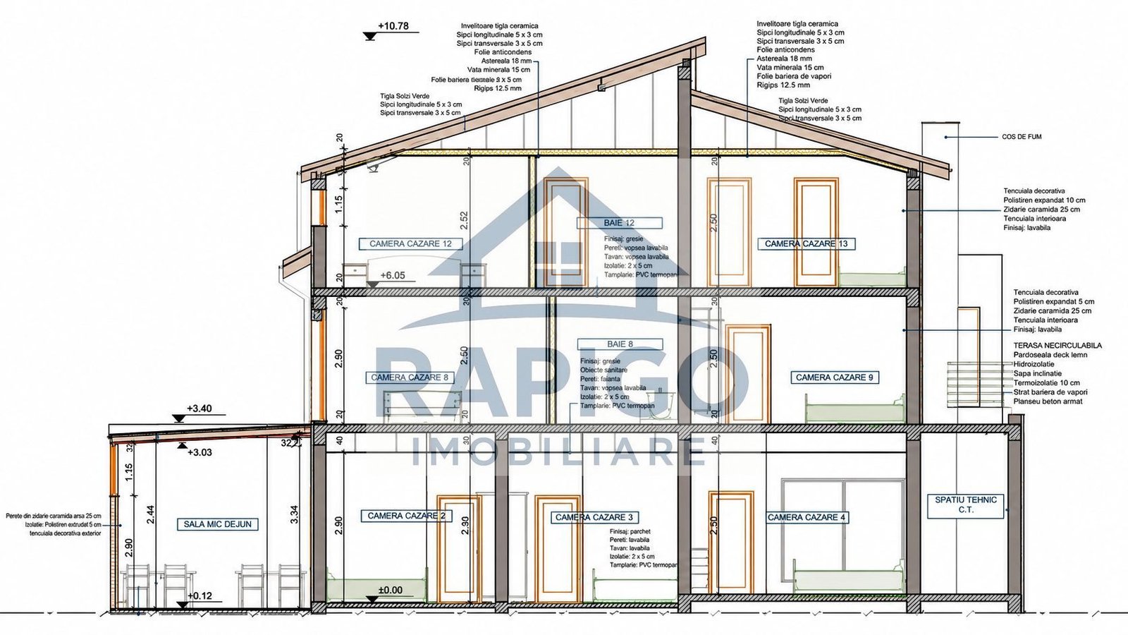 anBn-2782 Vand pensiune angajati 15 camere strada Mures