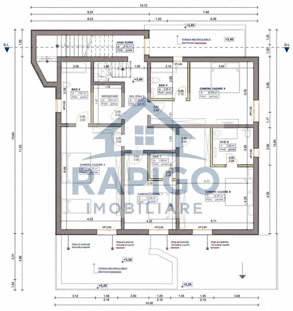 anBn-2784 Vand pensiune angajati 15 camere strada Mures