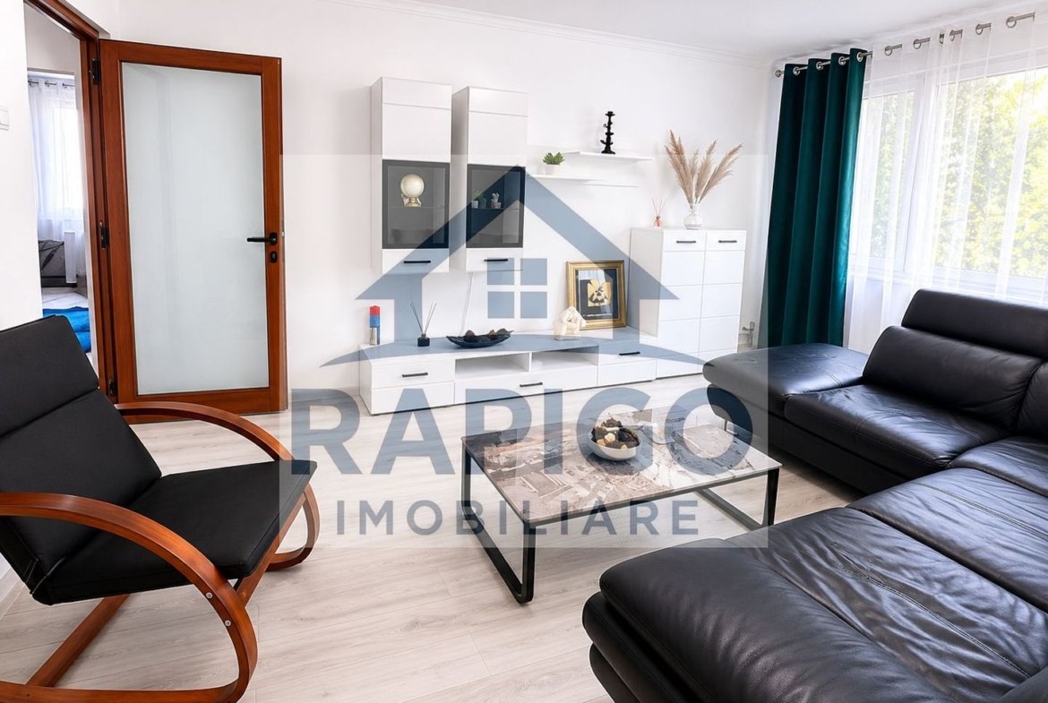 Apartament spațios 3 cam, complet renovat, mobilat – disponibil 01.07.