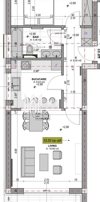 Apartament 2 camere I 52.60 mp I Balcon I Parcare