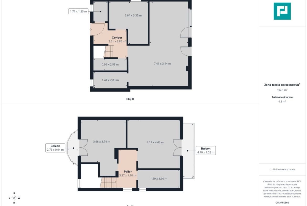 Duplex spațios 102 mp utili, teren 350mp in Covaci