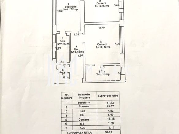 Apartament 2 camere decomandat | Sibiu Ultracentral | 61 mp, 2 băi - foto 2