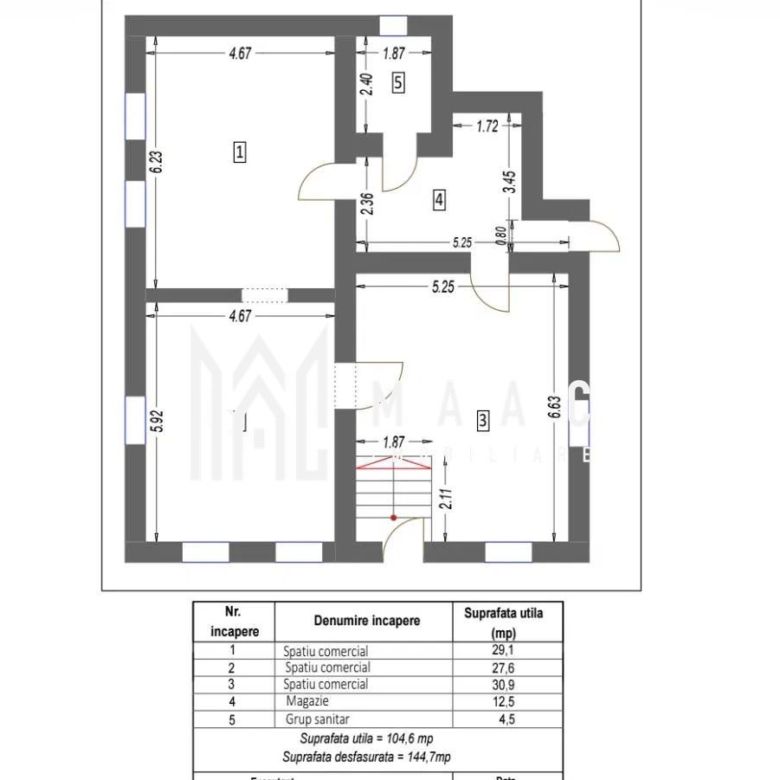 Spațiu comercial de închiriat | Piața Cibin, Sibiu | 105 mp utili - Imagine principala