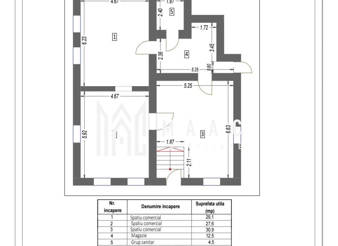 Spațiu comercial de închiriat | Piața Cibin, Sibiu | 105 mp utili - foto 3
