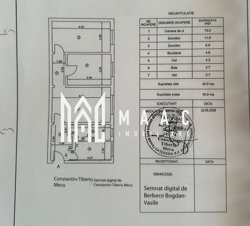 Apartament 3 camere | Zona Hermes | Geam la baie| Decomandat | - foto 7