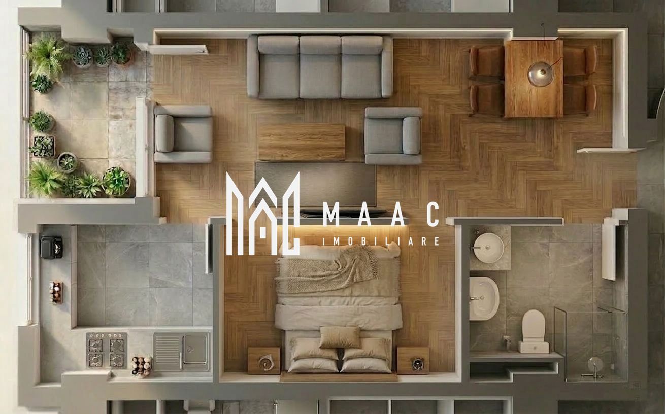 Apartament | 1 cameră |  50,95 MPU  | Balcon |  Veterani