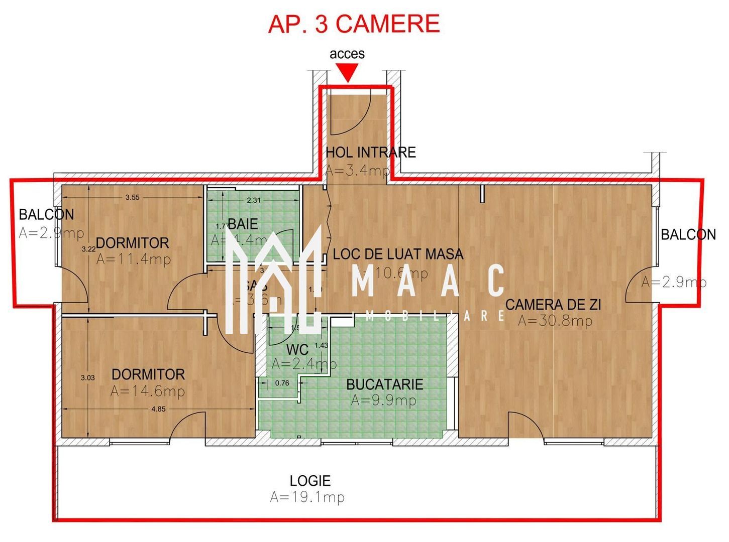 anBn-16866 Apartament modern I La cheie I 3 camere I Lift I Hipodrom