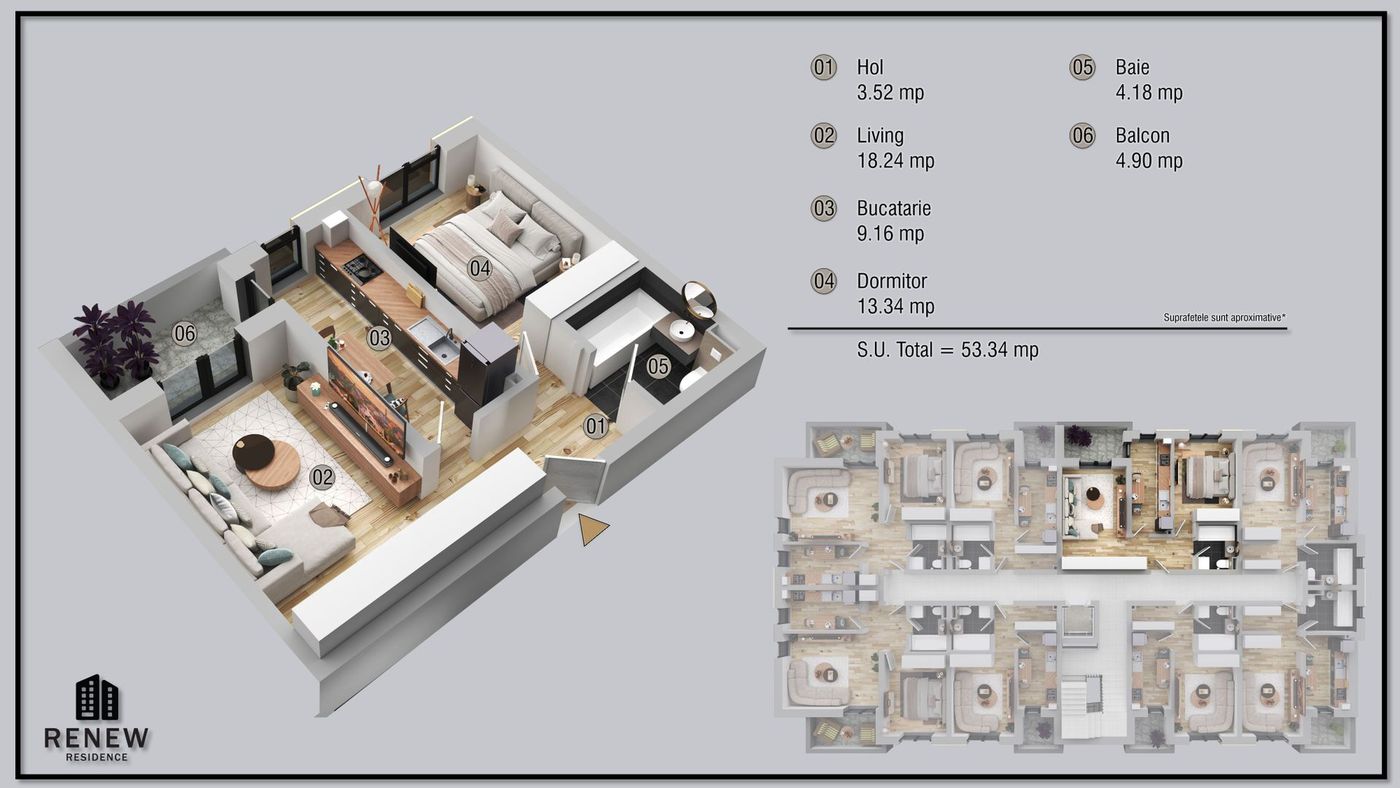 Apartament cu 2 camere iunie 2026 zona Militari Residence - foto 14