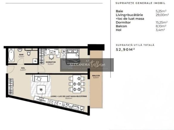 Apartament nou de vânzare | 2 camere | etaj intermediar | balcon