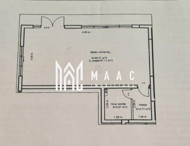 Spatiu comercial/birouri I 57mp I Parcare I Zona Hipodrom I - foto 7