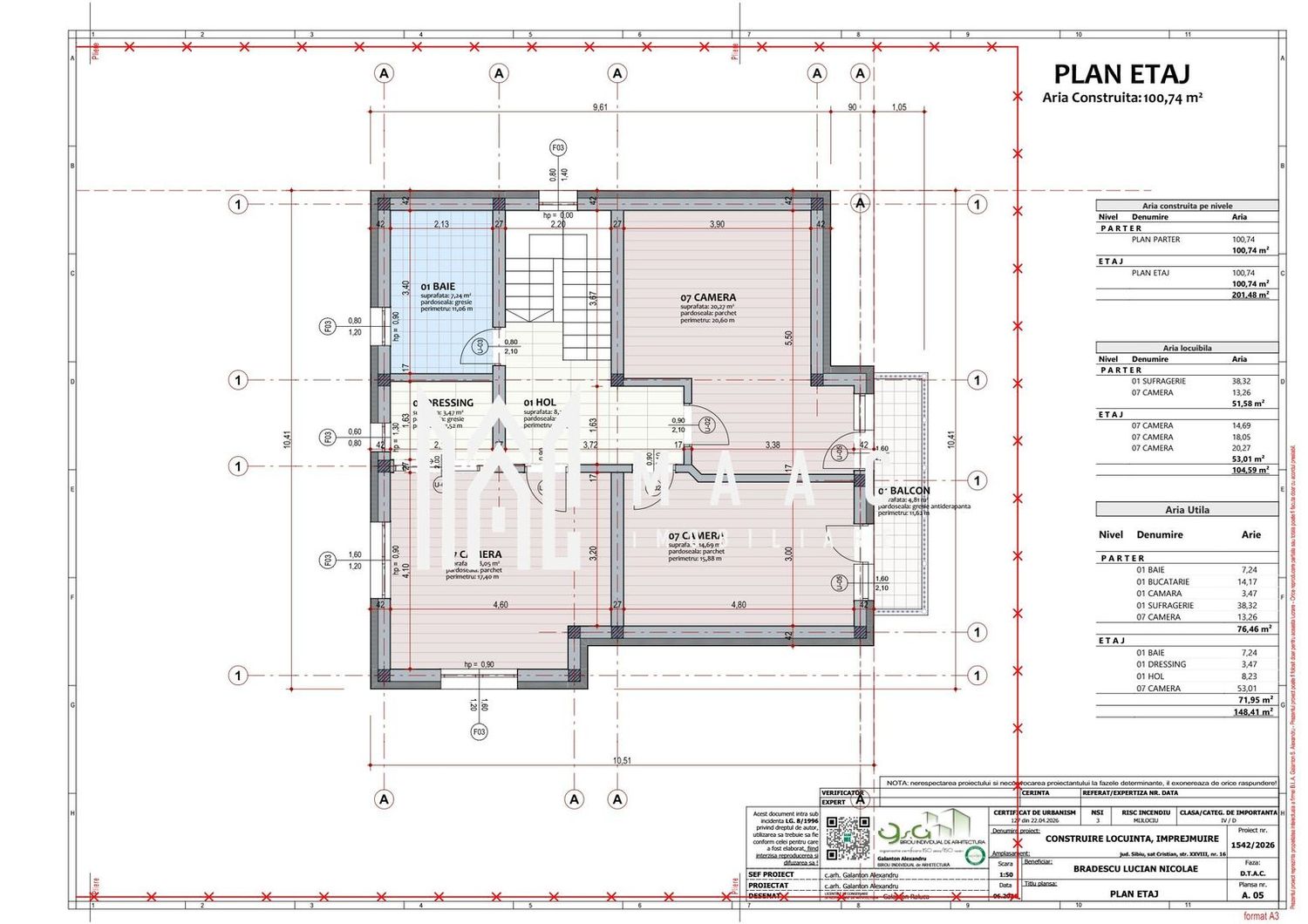 Casă individuală 4 camere | 148 mp utili | Teren 444 mp | Cristian