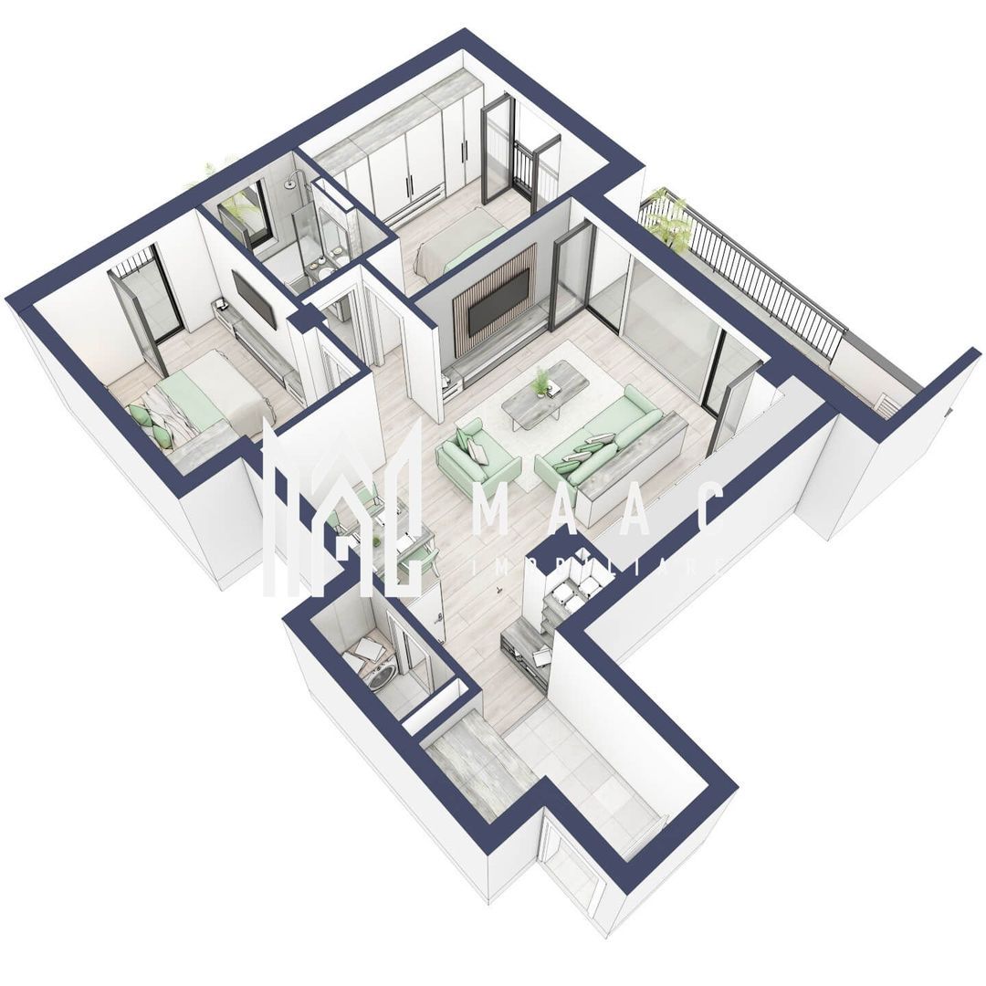 Apartament 3 camere | Balcoane 16.2 mp | Etaj 1 | Turnisor Apartament 3 camere | Balcoane 16.2 mp | Etaj 1 | Turnisor