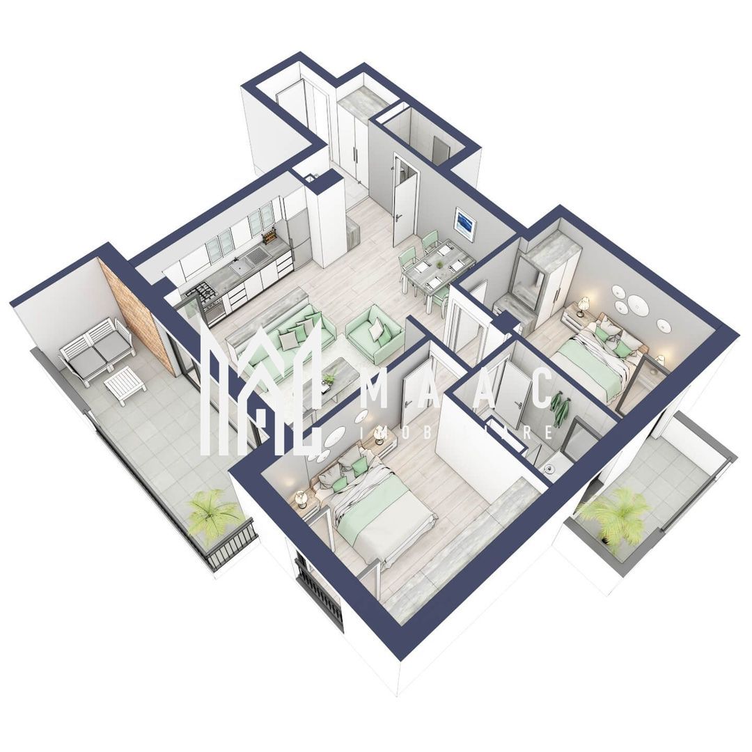Apartament 3 camere | Balcoane 16.2 mp | Etaj 1 | Turnisor Apartament 3 camere | Balcoane 16.2 mp | Etaj 1 | Turnisor