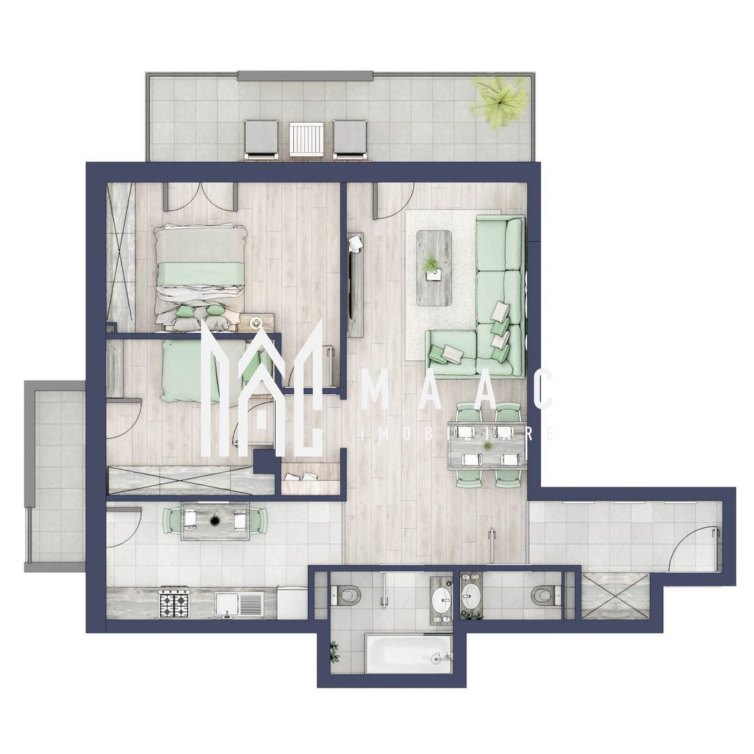 Apartament 3 camere | Balcoane 15.1 mp | Etaj 1 | Turnisor Apartament 3 camere | Balcoane 15.1 mp | Etaj 1 | Turnisor