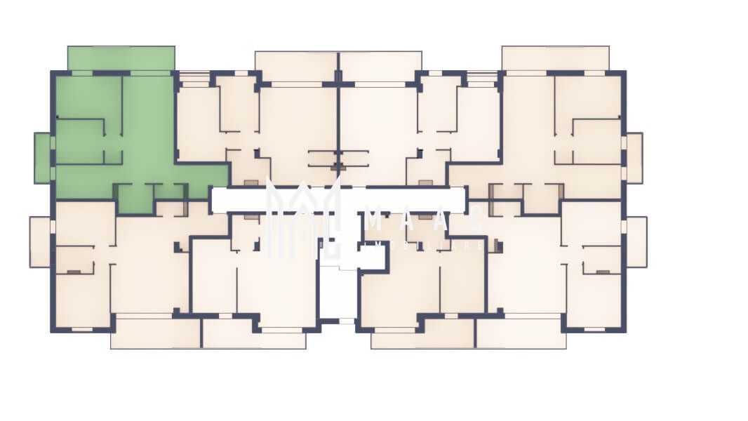 Apartament 3 camere | Balcoane 15.1 mp | Etaj 1 | Turnisor