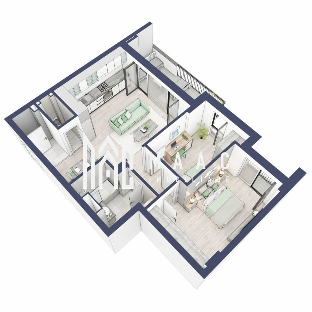 Apartament 3 camere | Balcoane 10.6 mp| Gradina ca. 84mp | Turnisor