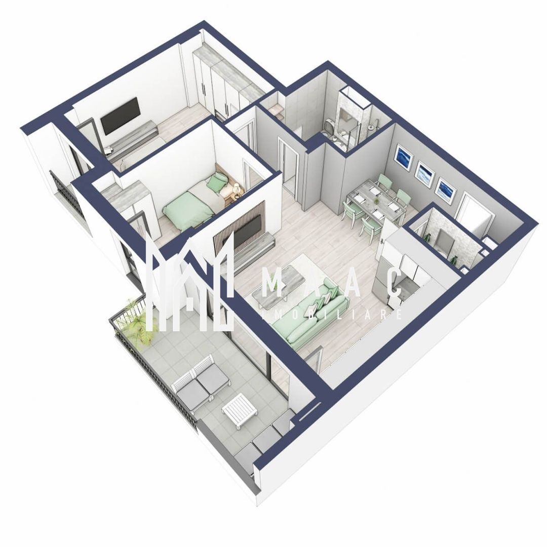 Apartament 3 camere | Balcoane 10.6 mp| Gradina ca. 84mp | Turnisor