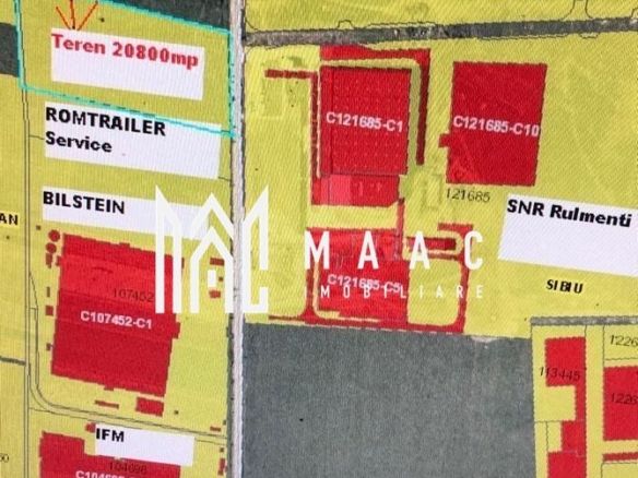 Teren intravilan 20.800 mp | Exterior Vest, Sibiu | deschidere 98 m - Imagine principala