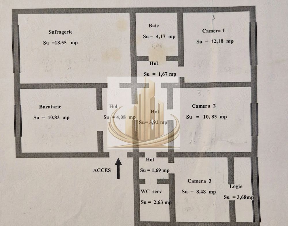 Apartament 4 camere decomandat, 82 mp, etaj 1, Aradului - foto 2