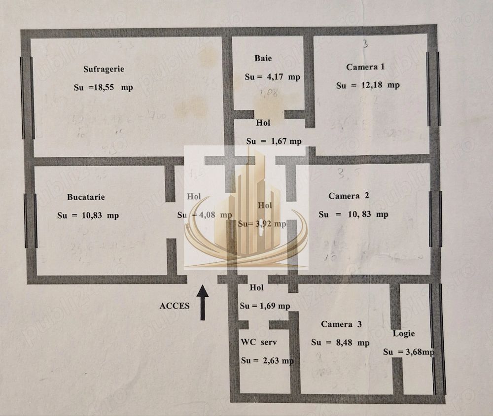 Apartament 4 camere decomandat, 82 mp, etaj 1, Aradului - foto 2