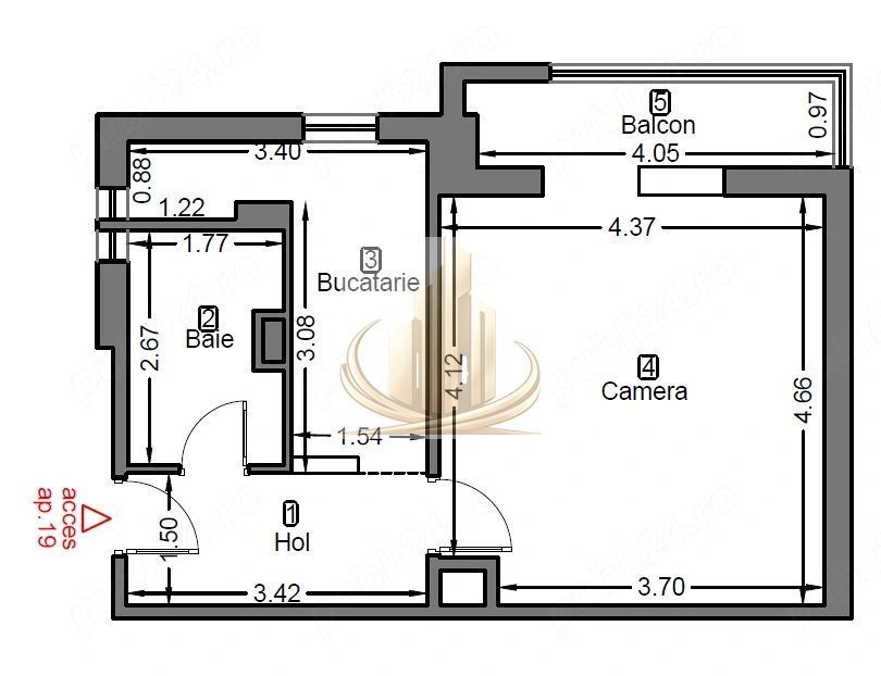 🏡 Apartament cu 1 camera Calea Sagului - foto 8