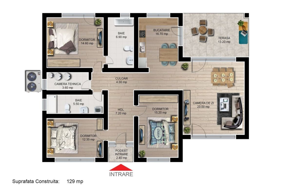 Casa individuala din caramida 4 camere Cartier Izvor Tarlungeni Brasov - foto 7