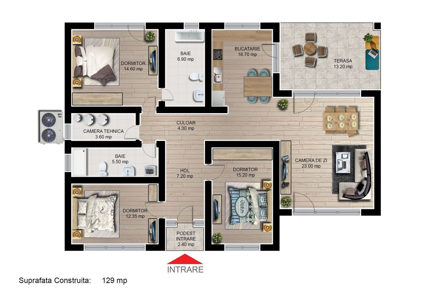 Casa individuala din caramida 4 camere Cartier Izvor Tarlungeni Brasov - foto 7