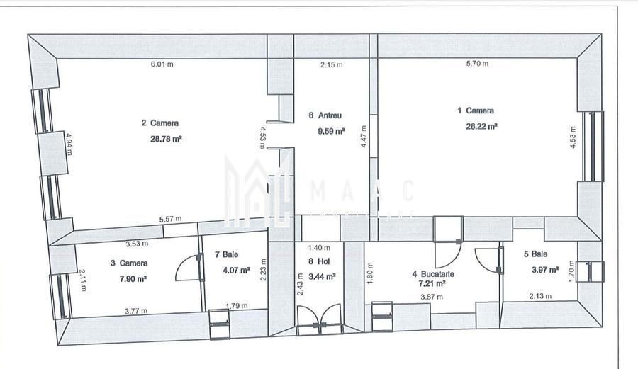 Apartament la casă  | 5 camere | 91 MPU | Regim Hotelier | Ultracentral - foto 5