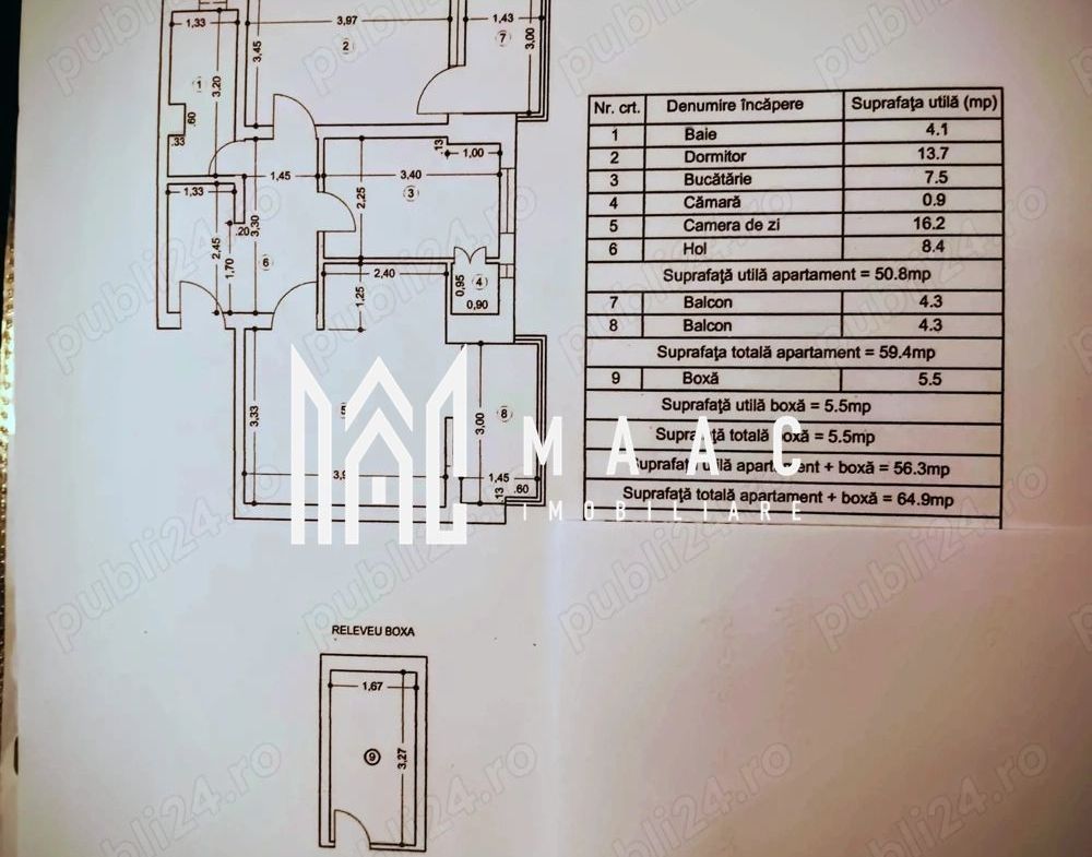 Apartament 2 camere de vânzare | Ultracentral, Vâlcea | 55 mp - foto 3