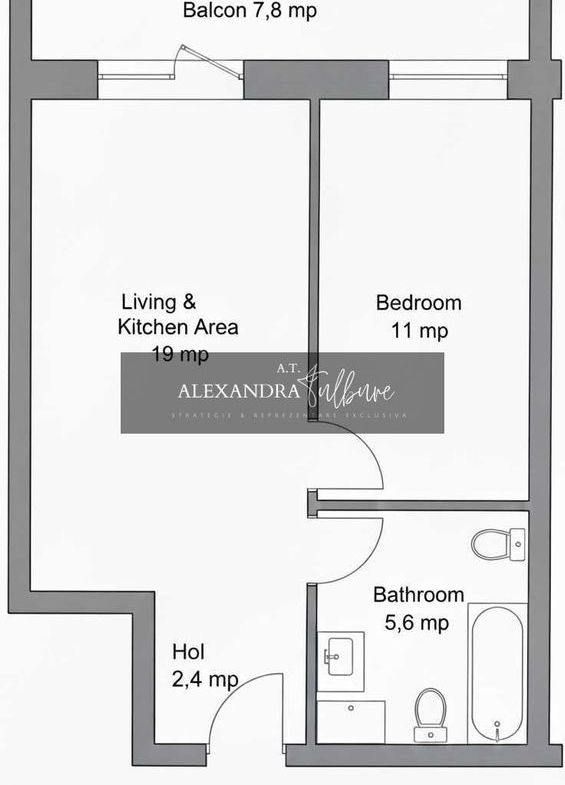 Apartament 2 camere, balcon, etaj intermediar, Terra - foto 8