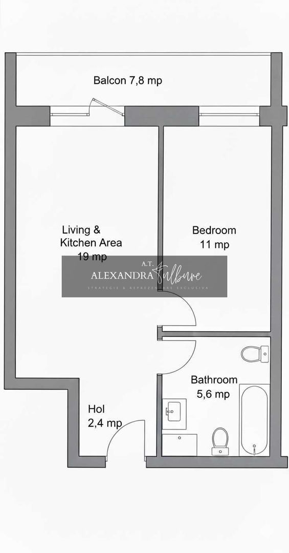 Apartament 2 camere, balcon, etaj intermediar, Terra - foto 8