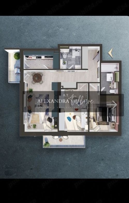 Apartament 3 camere decomandate, 2 bai, 2 balcoane, etaj intermediar - foto 6