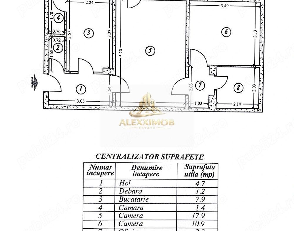 Apartament de Vanzare - 2 Camere - 54 mp - Brancoveanu - foto 3