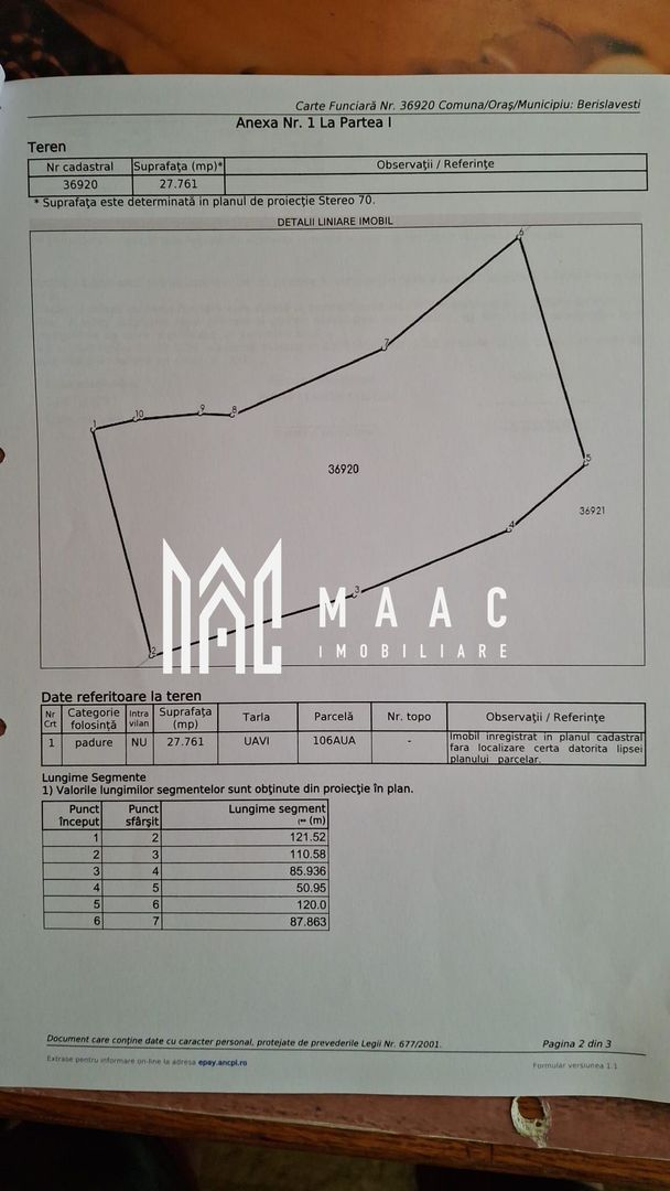 Teren Berislavesti | 140.000 mp | padure | - Imagine principala