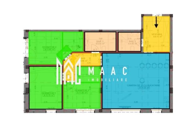 Apartament 4 camere | 95,05 mp utili | Etaj 1 |  Arhitecților - foto 3