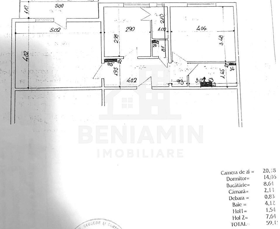 Apartament-Spatiu comercial parter 2 camere -intrare din strada 60mp - foto 6