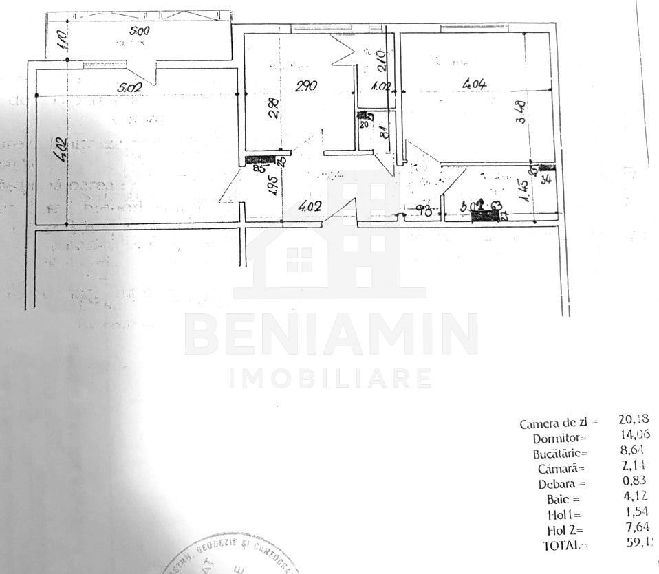 Apartament-Spatiu comercial parter 2 camere -intrare din strada 60mp - foto 6