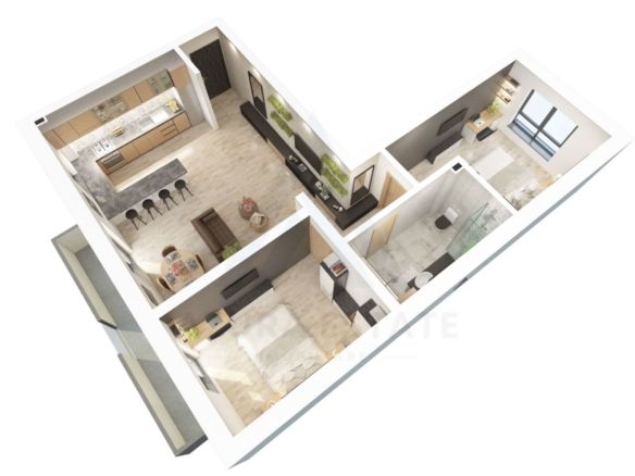 Apartament 3 camere 70 mp utili balcon 8 mp si parcare pe Dna Stanca - foto 3