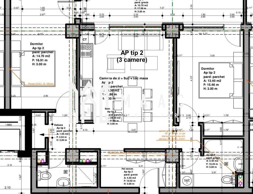 Apartament 3 camere | 72.35MPU  | Balcon | Lift | Veterani - foto 6
