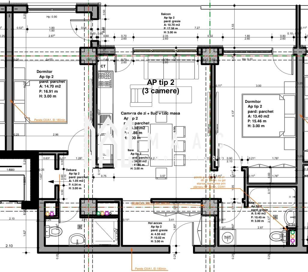 Apartament 3 camere | 72.35MPU  | Balcon | Lift | Veterani - foto 6