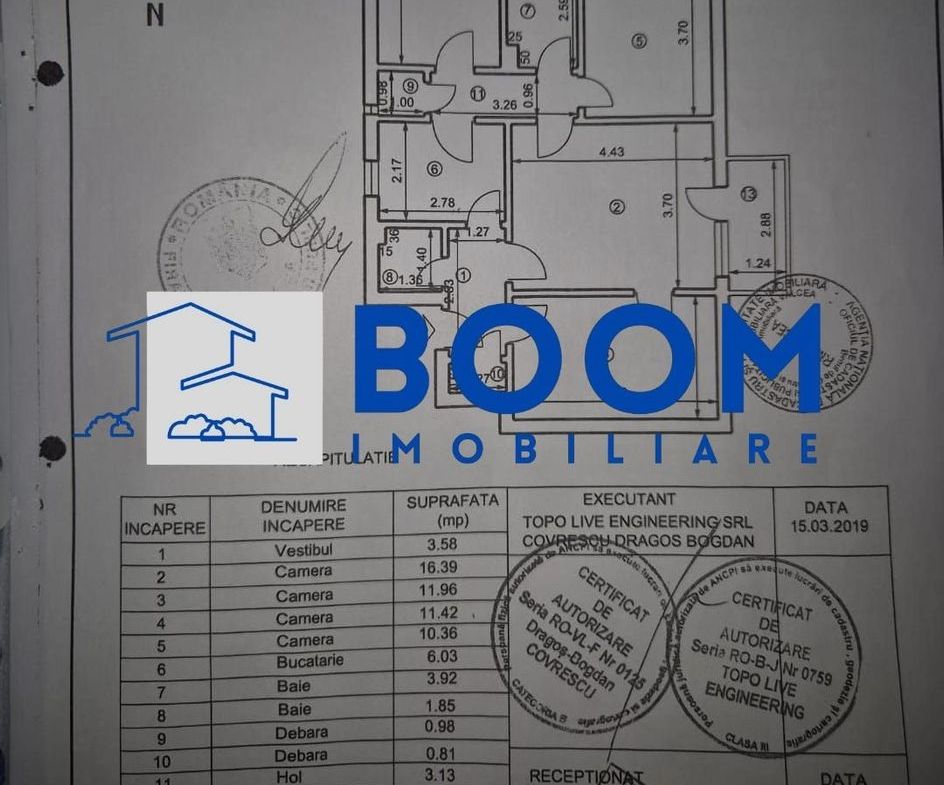Apartament 4 camere decomandat | Traian, Râmnicu Vâlcea | 70,43 mp, etaj 4