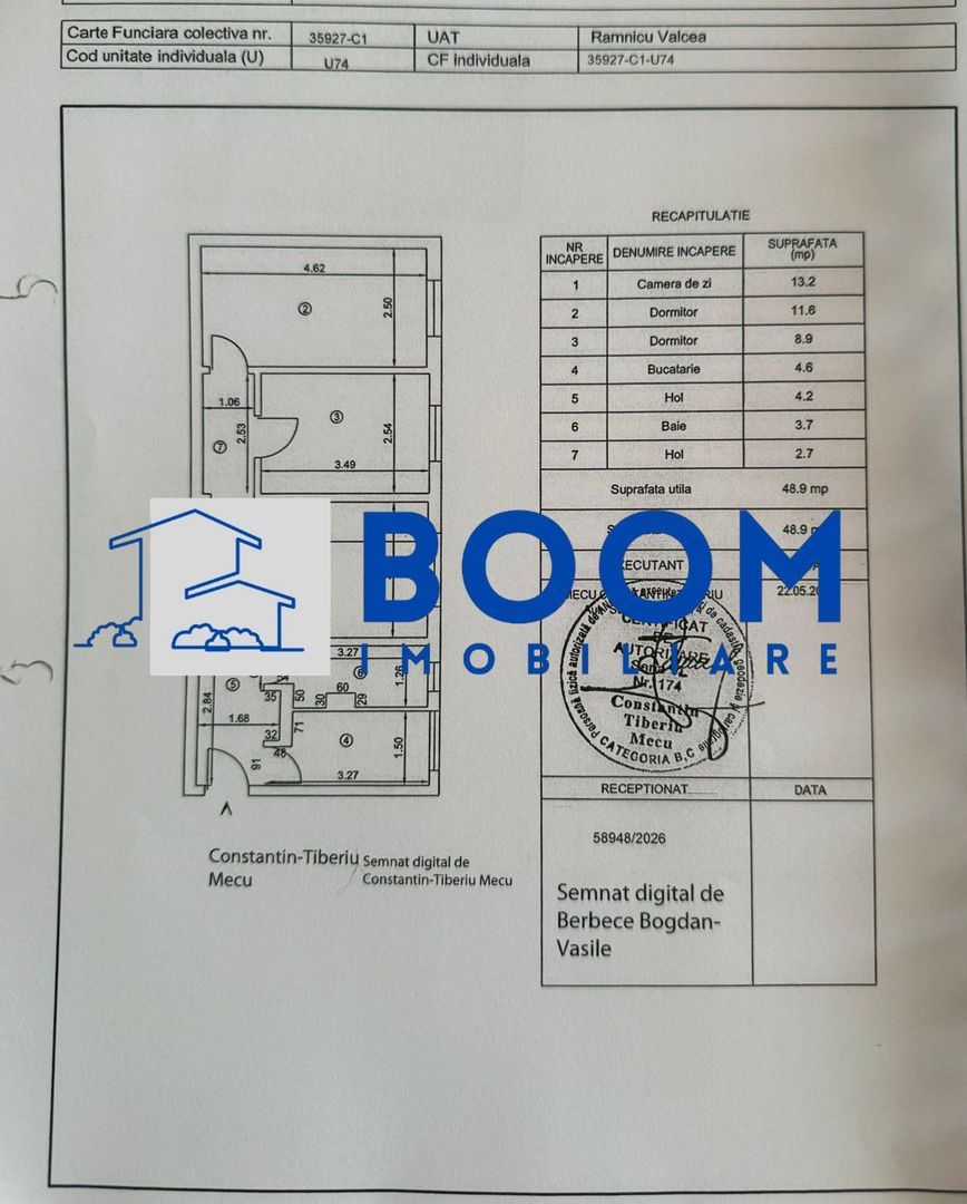 anBn-389 Apartament 3 camere | Zona Hermes | Geam la baie| Decomandat |
