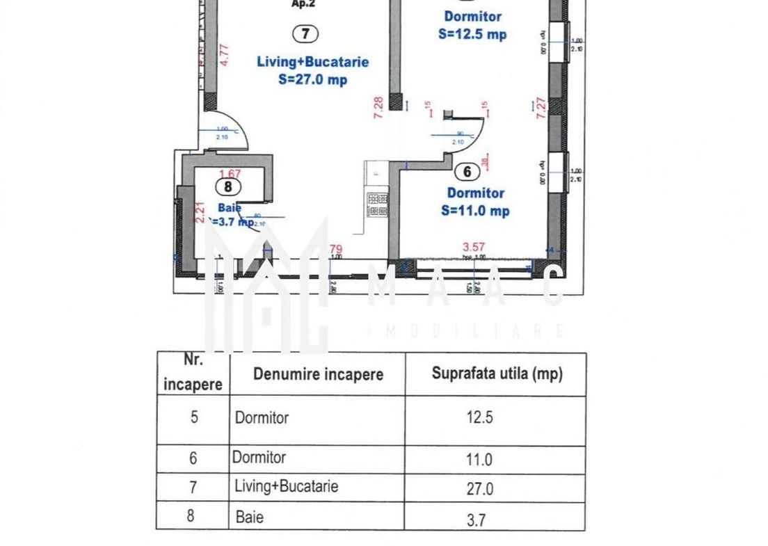 Apartament cu 3 camere | 54 MPU | Balcon | 2 locuri de parcare | Turnișor - foto 3